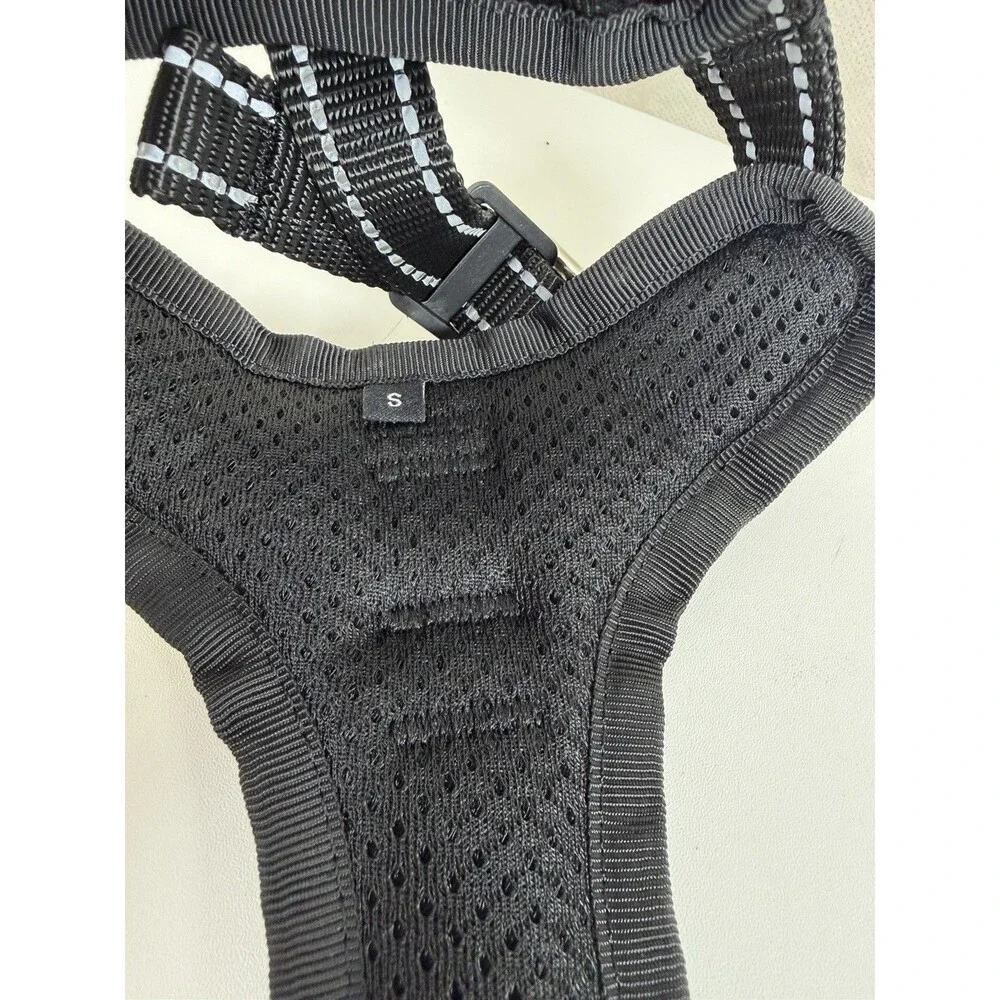 PATPET No Pull Dog Harness Black Reflective Small S Adjustable Soft Vest NWOT